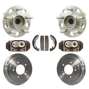 Rear Wheel Cylinders & Drum Shoes Hub Bearing Kit For 2008-2010 Hyundai Elantra Non-ABS K7D-101452