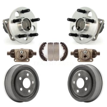 Rear Wheel Cylinders & Drum Shoes Hub Bearing Kit For Pontiac Sunfire Grand Am Sunbird K7D-101469