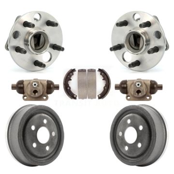 Rear Wheel Cylinders Drum & Shoes Hub Bearing Kit For Chevrolet Cavalier Pontiac Buick Am K7D-101486