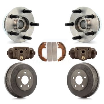 Rear Wheel Cylinders And Drum & Shoes Hub Bearing Kit For Ford Taurus Mercury Sable K7D-101487