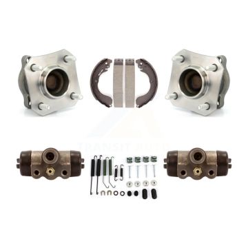 Rear Wheel Cylinders Drum Shoes Hub Bearing Kit For 07-12 Nissan Sentra 2.0L with Non-ABS K7D-101527
