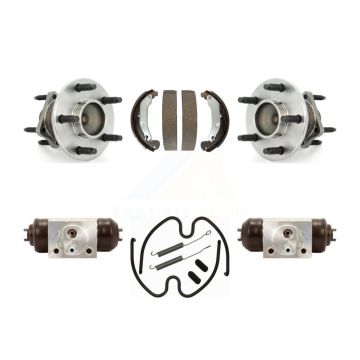 Rear Wheel Cylinders Drum Shoes Hub Bearing Kit For 08 Chevrolet HHR SS with 4-Wheel ABS K7D-101544