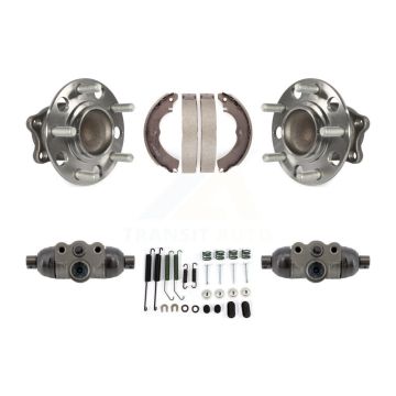 Rear Wheel Cylinders Drum Shoes Hub Bearing Kit For 08 Mitsubishi Lancer FWD with Non-ABS K7D-101556