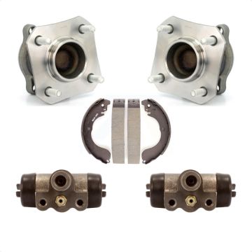 Rear Wheel Cylinders Drum Shoes Hub Bearing Kit For 07-12 Nissan Sentra 2.0L with Non-ABS K7D-101649