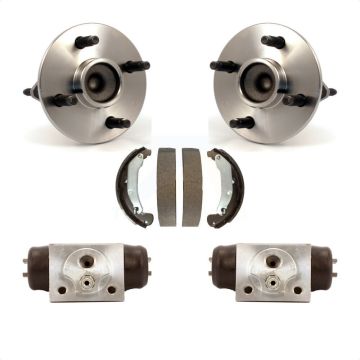 Rear Wheel Cylinders Drum Shoes Hub Bearing Kit For Saturn Ion Non-ABS With 4 Lug Wheels K7D-101677