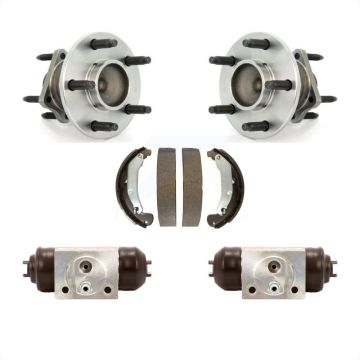Rear Wheel Cylinders Drum Shoes Hub Bearing Kit For 08 Chevrolet HHR SS with 4-Wheel ABS K7D-101702