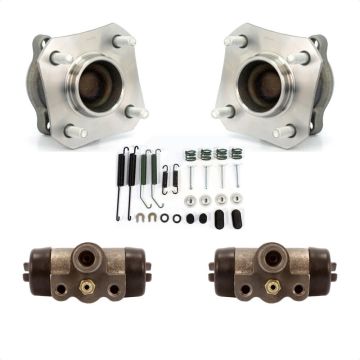 Rear Wheel Cylinders & Hardware Hub Bearing Kit For 07-12 Nissan Sentra 2.0L with Non-ABS K7D-101752