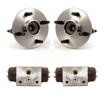 Rear Wheel Cylinders And Hub Bearing Kit For 2003 Saturn Ion Non-ABS With 4 Lug Wheels K7D-101875
