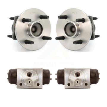 Rear Wheel Cylinders & Hub Bearing Kit For 2003 Saturn Ion 4-Wheel ABS With 4 Lug Wheels K7D-101876