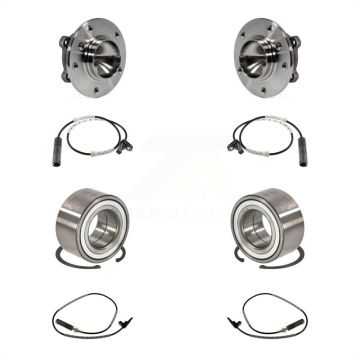 Front Rear Wheel Bearing And ABS Sensor Kit For BMW 328i 335i 135i 330i 335is 335d 135is K7S-101728