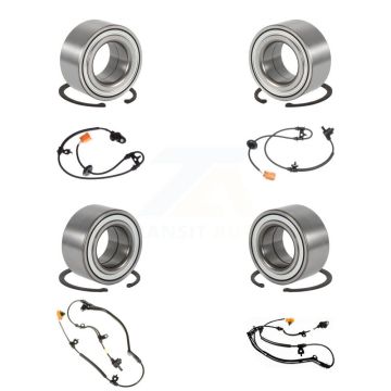 Front Rear Wheel Bearing Sensor Kit (8Pc) For Honda Pilot Acura MDX 3.5L with 4-Wheel ABS K7S-102795