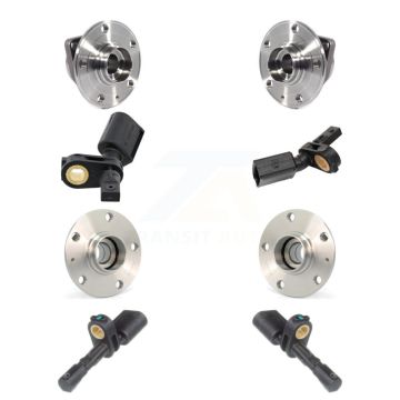 Front Rear Wheel Hub Bearing And ABS Sensor Kit (8Pc) For Volkswagen Golf SportWagen K7S-102799
