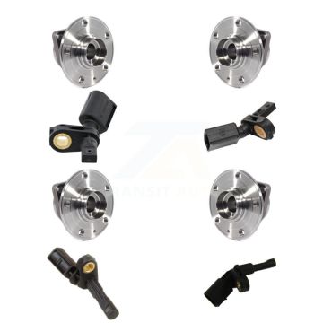 Front Rear Wheel Hub Bearing And ABS Sensor Kit (8Pc) For 2018 Volkswagen Tiguan AWD K7S-102803