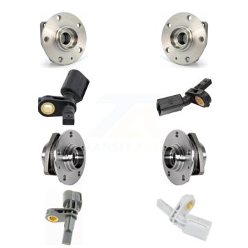 Front Rear Wheel Hub Bearing ABS Sensor Kit (8Pc) For Volkswagen Golf SportWagen Alltrack K7S-102805