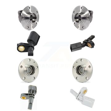 Front Rear Wheel Hub Bearing And ABS Sensor Kit (8Pc) For Volkswagen Arteon K7S-102808