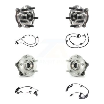 Front Rear Wheel Hub Bearing And ABS Sensor Kit (8Pc) For Hyundai Santa Fe Sport K7S-102810