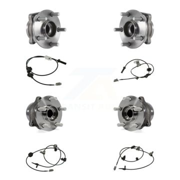 Front Rear Wheel Hub Bearing And ABS Sensor Kit (8Pc) For Subaru Forester Crosstrek XV K7S-102815
