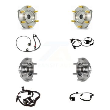 Front Rear Wheel Hub Bearing And ABS Sensor Kit (8Pc) For Kia Sedona Hyundai Entourage K7S-102822