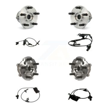 Front Rear Wheel Hub Bearing & Sensor Kit (8Pc) For Honda Pilot AWD with 3.5L 4-Wheel ABS K7S-102846