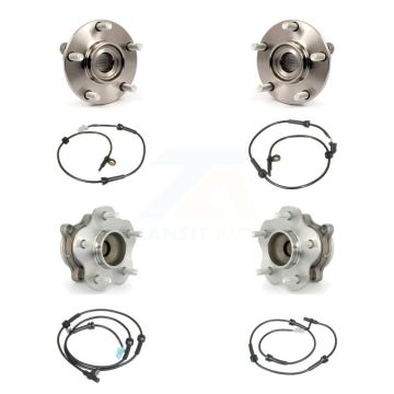 Front Rear Wheel Hub Bearing And ABS Sensor Kit (8Pc) For Nissan Sentra with Harness K7S-102859