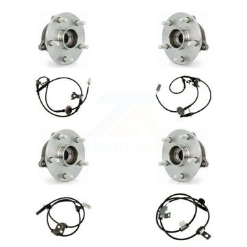 Front Rear Wheel Hub Bearing & ABS Sensor Kit (8Pc) For Suzuki Grand Vitara with Harness K7S-102872