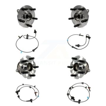 Front Rear Wheel Hub Bearing & Sensor Kit (8Pc) For 2011-2017 Honda Odyssey with Harness K7S-102875