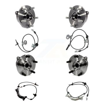 Front Rear Wheel Hub Bearing And ABS Sensor Kit (8Pc) For Subaru Impreza K7S-102882