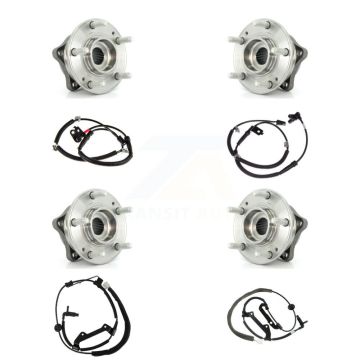 Front Rear Wheel Hub Bearing Sensor Kit (8Pc) For 2007-2009 Hyundai Santa Fe with Harness K7S-102885