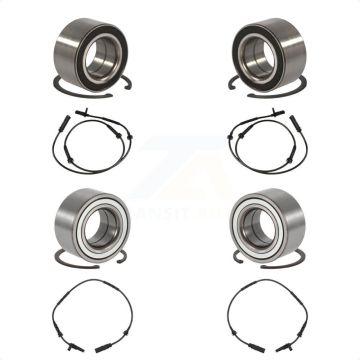 Front Rear Wheel Bearing & Sensor Kit For 2010 BMW X3 3.0L with 4-Wheel ABS Harness K7S-102891