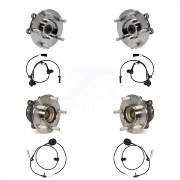 Front Rear Wheel Hub Bearing & Sensor Kit For Mazda 6 2.5L with 4-Wheel ABS Harness K7S-102920