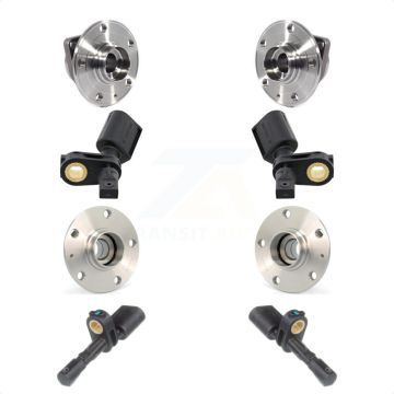 Front Rear Wheel Hub Bearing & Sensor Kit For 15-16 Audi A3 With 85mm Pilot Diameter K7S-102922
