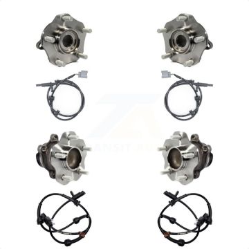 Front Rear Wheel Hub Bearing Sensor Kit For Nissan Rogue FWD with 4-Wheel ABS Built in US K7S-102931