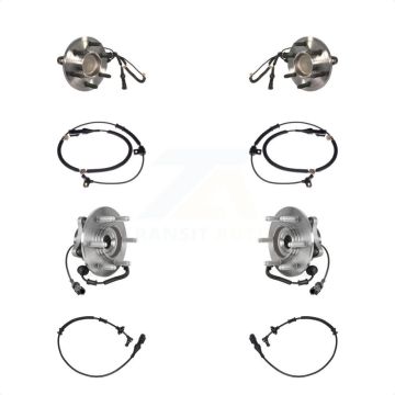 Front Rear Wheel Hub Bearing & Extra ABS Sensor Kit For Ford Expedition Lincoln Navigator K7S-102934