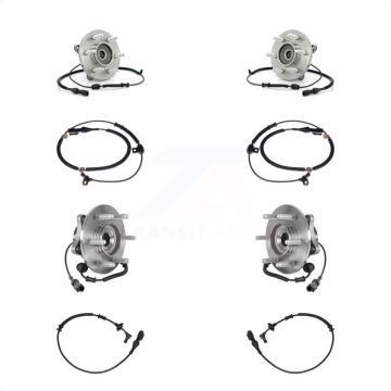Front Rear Wheel Hub Bearing & Extra ABS Sensor Kit For Ford Expedition Lincoln Navigator K7S-102935
