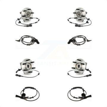 Front Rear Wheel Hub Bearing & Extra ABS Sensor Kit For Ford Expedition Lincoln Navigator K7S-102942