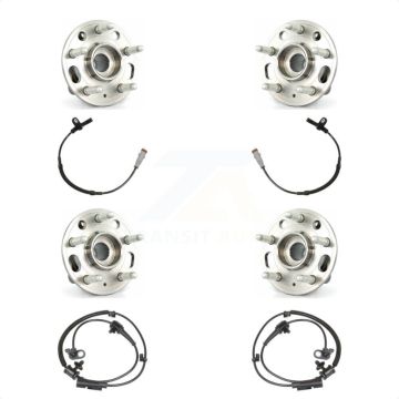 Front Rear Wheel Hub Bearing & Sensor Kit For 2011 Buick Regal 2.4L/2.0L with 4-Wheel ABS K7S-102957