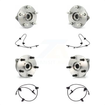 Front Rear Wheel Hub Bearing & Sensor Kit For 08-14 Subaru Tribeca 3.6L with 4-Wheel ABS K7S-102969
