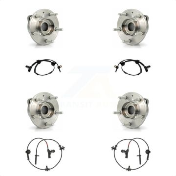 Front Rear Wheel Hub Bearing And ABS Sensor Kit For 2013-2019 Cadillac ATS AWD K7S-102971
