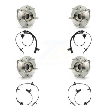 Front Rear Wheel Hub Bearing And ABS Sensor Kit For 2013-2019 Cadillac ATS AWD K7S-102972