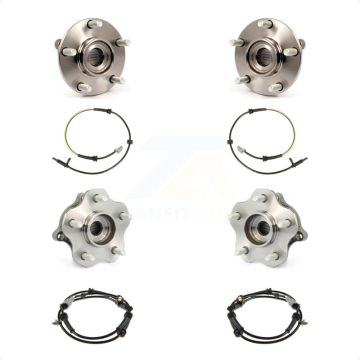 Front Rear Wheel Hub Bearing And ABS Sensor Kit For Nissan Rogue with Harness K7S-102978