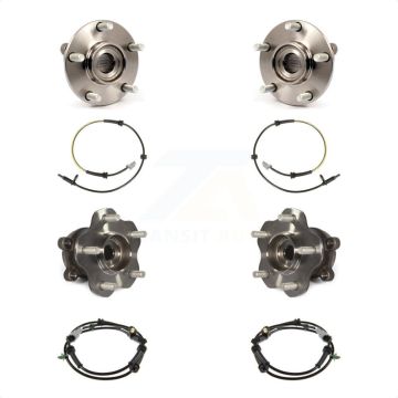 Front Rear Wheel Hub Bearing Sensor Kit For Nissan Rogue Select AWD with 2.5L 4-Wheel ABS K7S-102980