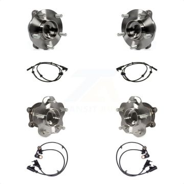 Front Rear Wheel Hub Bearing And ABS Sensor Kit For INFINITI G35 G25 Q40 with Harness K7S-102986