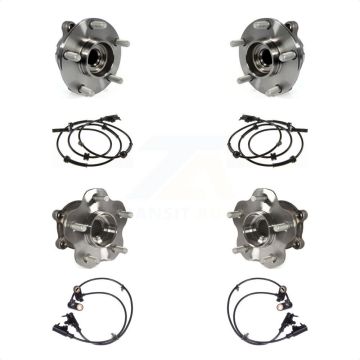 Front Rear Wheel Hub Bearing And ABS Sensor Kit For INFINITI G35 G25 Q40 with Harness K7S-102987