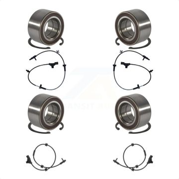 Front Rear Wheel Bearing And ABS Sensor Kit For 2014-2015 Ford Fiesta with Harness K7S-103143