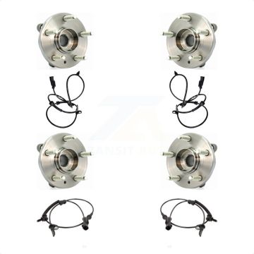 Front Rear Wheel Hub Bearing And ABS Sensor Kit For 2010-2012 Ford Flex Lincoln MKS MKT K7S-103262