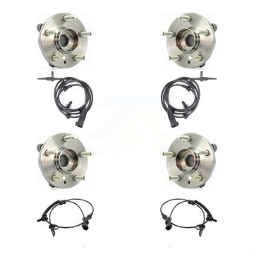 Front Rear Wheel Hub Bearing And ABS Sensor Kit For Ford Flex Lincoln MKT MKS K7S-103264