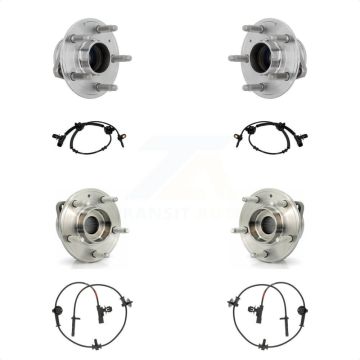 Front Rear Wheel Hub Bearing And ABS Sensor Kit For 2013-2019 Cadillac ATS RWD K7S-103267