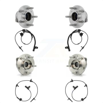 Front Rear Wheel Hub Bearing And ABS Sensor Kit For 2013-2019 Cadillac ATS RWD K7S-103268