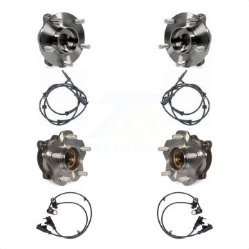 Front Rear Wheel Hub Bearing Sensor Kit For 06-07 INFINITI M35 AWD with 3.5L 4-Wheel ABS K7S-103276