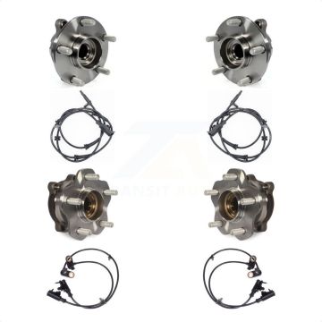 Front Rear Wheel Hub Bearing Sensor Kit For 06-07 INFINITI M35 RWD with 3.5L 4-Wheel ABS K7S-103277